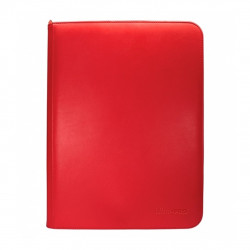 Carpeta con cremallera ultra pro 9 bolsillos rojo