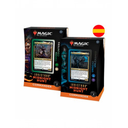 Juego de cartas caja de cartas wizards of the coast magic the gathering commander display innistrad midnight hunt 4 mazos espaÃ