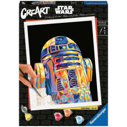 Kit para pintar con números ravensburger creart serie trend c polygon star wars: r2d2