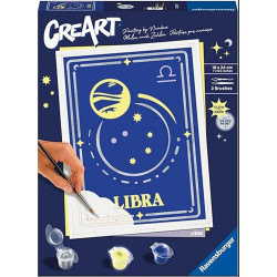 Kit para pintar con números ravensburger creart serie trend d zodiac: libra