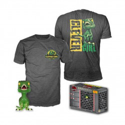 Pop & tee jurassic park clever raptor  funko + camiseta talla s ut - 47628s