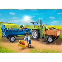 Playmobil tractor con remolque