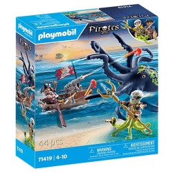 Playmobil batalla con pulpo gigante