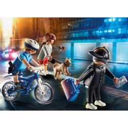 Playmobil ciudad bici policial persecucion del carterista