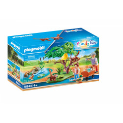 Playmobil diversion en familia recinto exterior de pandas rojos