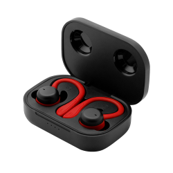 Auriculares deportivos spartan bluetooth 5.3 manos libres accesorios intercambiables detalles en rojo