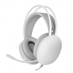 Auriculares mars gaming mh - glow jack 3.5mm rgb blancos