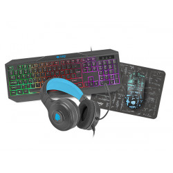 Pack gaming 4 en 1 fury thunderstreak teclado+raton+auricular+alfombrilla