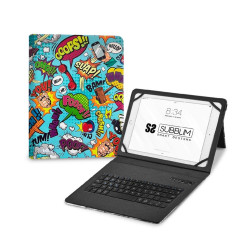 Funda + teclado subblim keytab pro 11pulgadas trendy comic