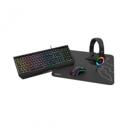 Pack krom kenya raton + teclado + alfombrilla + auriculares gaming