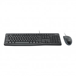 Teclado + mouse logitech mk120 optico usb 2.0 negro ingles uk