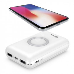 Powerbank inalambrica thulos mobile xs10000 10000mah usb - wireless blanco