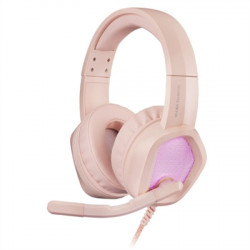 Auriculares mars gaming mh320 rosa jack 3.5mm + usb con microfono compatible con windows -  ps4 -  ps5 -  xbox one -  xbox seri