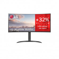 Monitor led lg ips 34wq75c - b 34pulgadas 3440 x 1440 5ms 21:9 hdmi displayport altavoces reg. altura