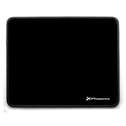 Alfombrilla phoenix phmousepad - s para mouse raton tamaño s 280 x 220  x 3 mm silicona suave antideslizante negro