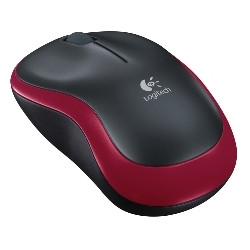 Mouse raton logitech m185 optico wireless inalambrico rojo 2.4ghz