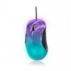 Ratón gaming phoenix banshee transparente rgb 10000 dpi con cable