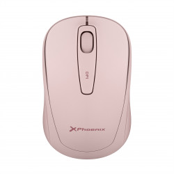 Phoenix m250 ratón inalámbrico 2.4 ghz receptor usb hasta 1600 dpi compatible con pc mac portátil color rosa