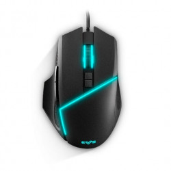 Mouse raton optico energy sistem gaming esg m2 flash 6400dpi -  66ips -  8 botones -  usb -  led rgb - negro