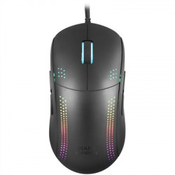 Mouse raton mars gaming mmpro optico wireless inalambrico 9 botones 32000ppp negro