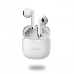 Auriculares coolbox tws - 01  manos libres blancos bluetooth