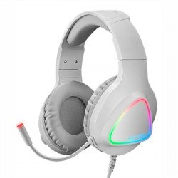 Auriculares mars gaming mh222 rgb blanco jack 3.5mm + usb con microfono compatible con mac -  ps4 -  ps5 -  xbox one -  xbox se