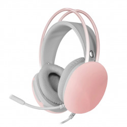 Auriculares mars gaming mh - glow jack 3.5mm rgb rosas