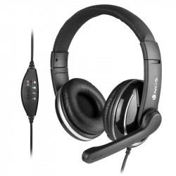 Auriculares ngs de diadema con microfono vox800usb usb negro