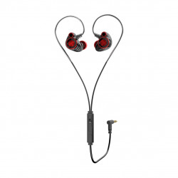 Auricular hp dhe - 7002 microfono jack 3.5mm negro - rojo