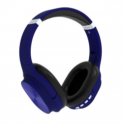 Auriculares inalambricos flux's orion bluetooth 5.0 azul  ranura micro sd - radio fm