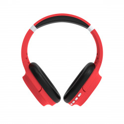 Auriculares inalambricos flux's orion bluetooth 5.0 rojo ranura micro sd - radio fm