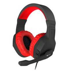 Auriculares con microfono genesis argon 200 gaming rojos mini jack 3.5mm x2