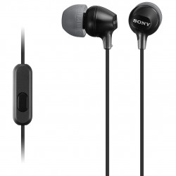 Auriculares sony mdr - ex15apb boton negro - microfono