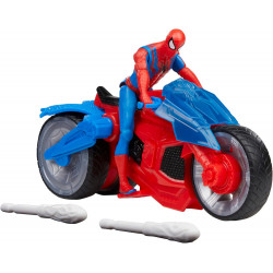 Figura hasbro marvel spider man moto arácnida