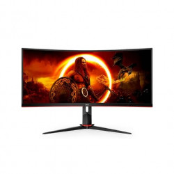 Monitor led 34pulgadas aoc cu34g2x - bk curvo va -  wqhd -  144hz -  dp -  hdmi -  4ms -  vesa 100 x 100