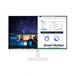 Monitor led 27pulgadas samsung smart m5 - va - 2 x hdmi - fhd - hdr - smart tv apps - vesa - blanco