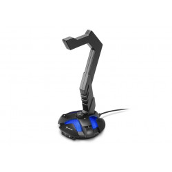 Soporte auriculares sharkoon x - rest 7.1 negro