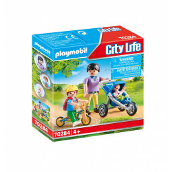 Playmobil ciudad mama con niños