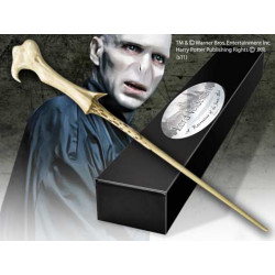 Replica the noble collection harry potter lord voldemort varita con caja y placa de identificacion