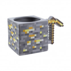 Taza 3d paladone minecraft pico minero de oro