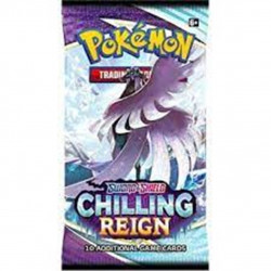 Juego de cartas sobre individual pokemon booster pack espada y escudo chilling reign ingles