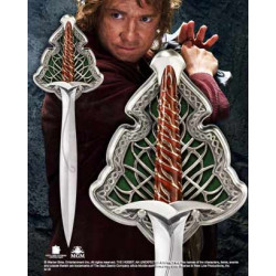 Replica espada de acero the noble collection el hobbit bilbo baggin dardo tamaño real 55 cm