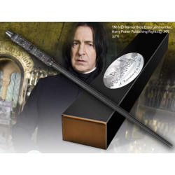 Replica the noble collection harry potter severus snape varita con caja y placa de identificacion